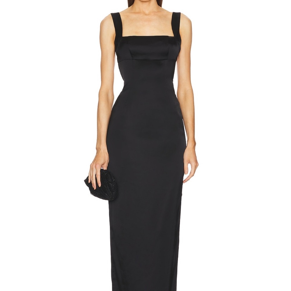Michael Costello Sleek Black Maxi Dress